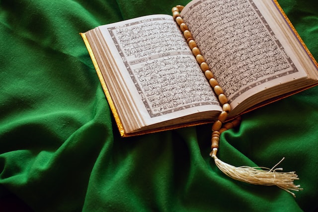 Quran - the Muslims' Holy Book in the Mosque