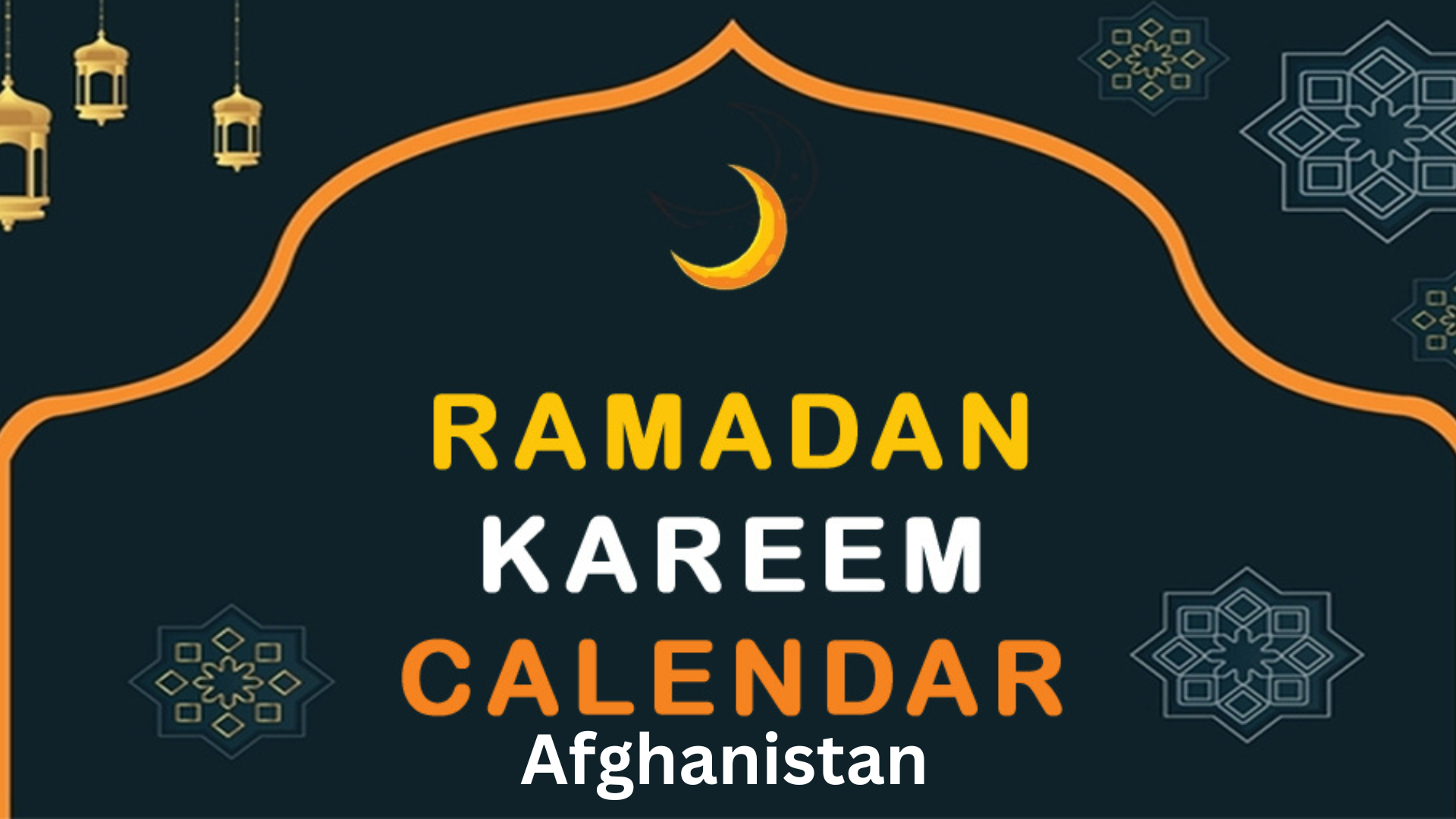Ramadan 2024 calendar Afghanistan