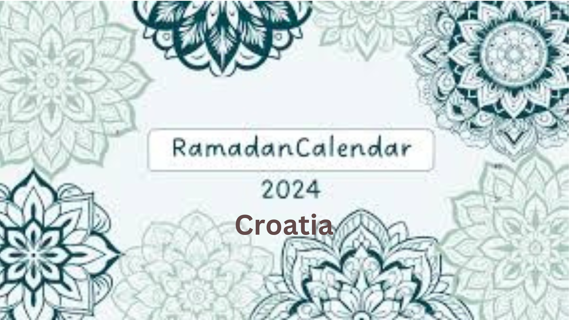 Ramadan 2024 calendar Croatia Arabian Tongue