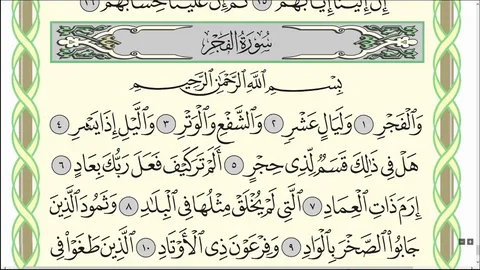 Surah Al-Fajr: Exploring Themes, Benefits, and virtues